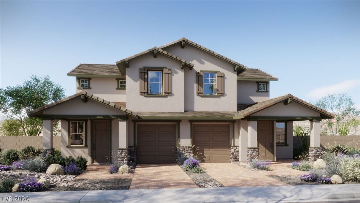 246 Starlit Moon Lane, Henderson, NV 89015 Attached Charleston Plan - Elevation B ~ Rendering ~