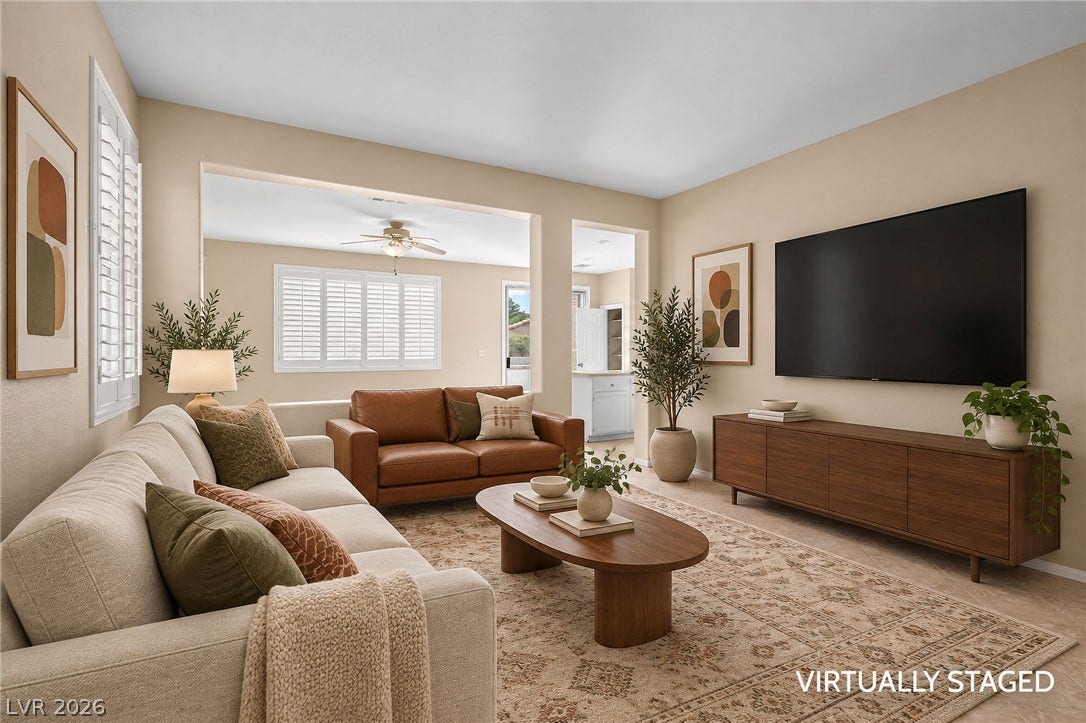 2381 Predera Avenue, Henderson, NV 89052 An open floorplan design seamlessly connects the comfortable living spaces.