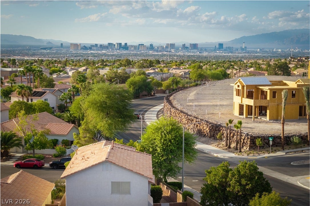 2381 Predera Avenue, Henderson, NV 89052 Panoramic neighborhood views extend all the way to the distant city skyline.