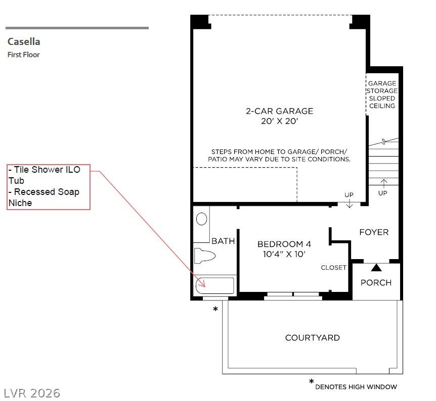 655 Talon Ridge Street, Las Vegas, NV 89138 An organized first-floor layout includes a spacious garage, private guest suite, and front courtyard.