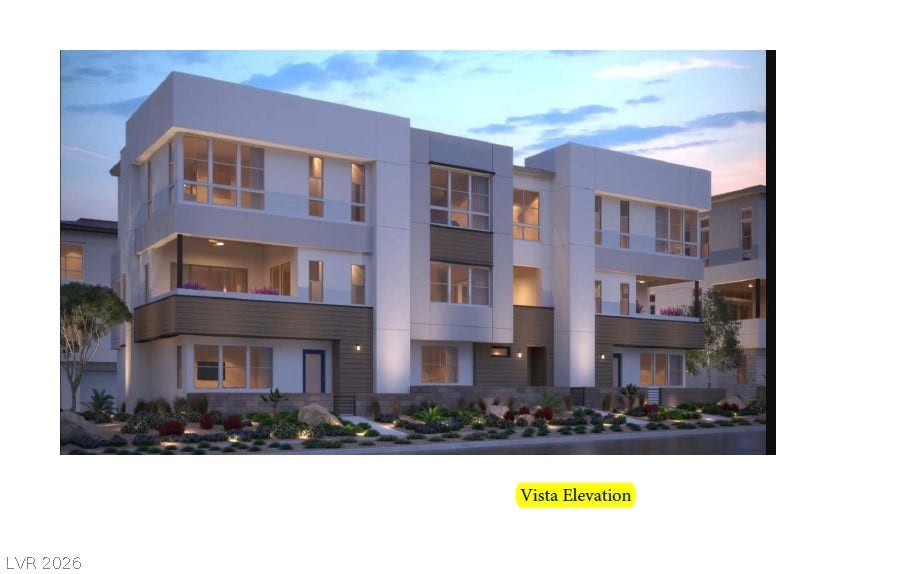 655 Talon Ridge Street, Las Vegas, NV 89138 Clean lines and multi-level balconies define this contemporary multi-family residential building.