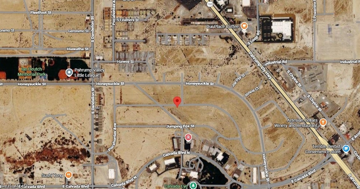 2061 E Ironhorse Street, Pahrump, NV 89048 An aerial map highlights the prime location of this property close to local points of interest.
