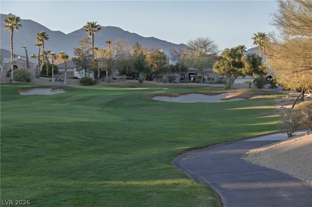 10248 Andante Court, Las Vegas, NV 89135 View of community featuring golf course view, a mountain view, and a residential view