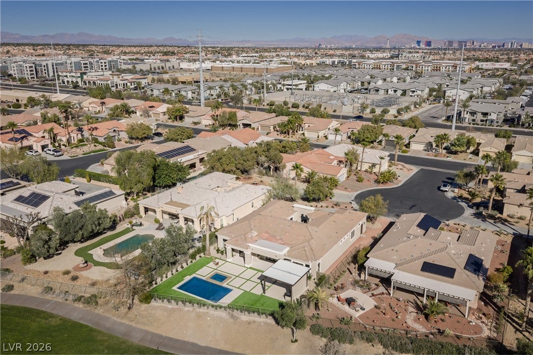 10248 Andante Court, Las Vegas, NV 89135 View of property location with a mountain backdrop and nearby suburban area