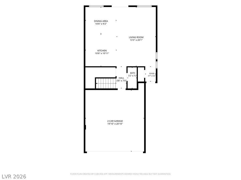 An organized floor plan showcases the spacious layout and seamless flow of the main level.
