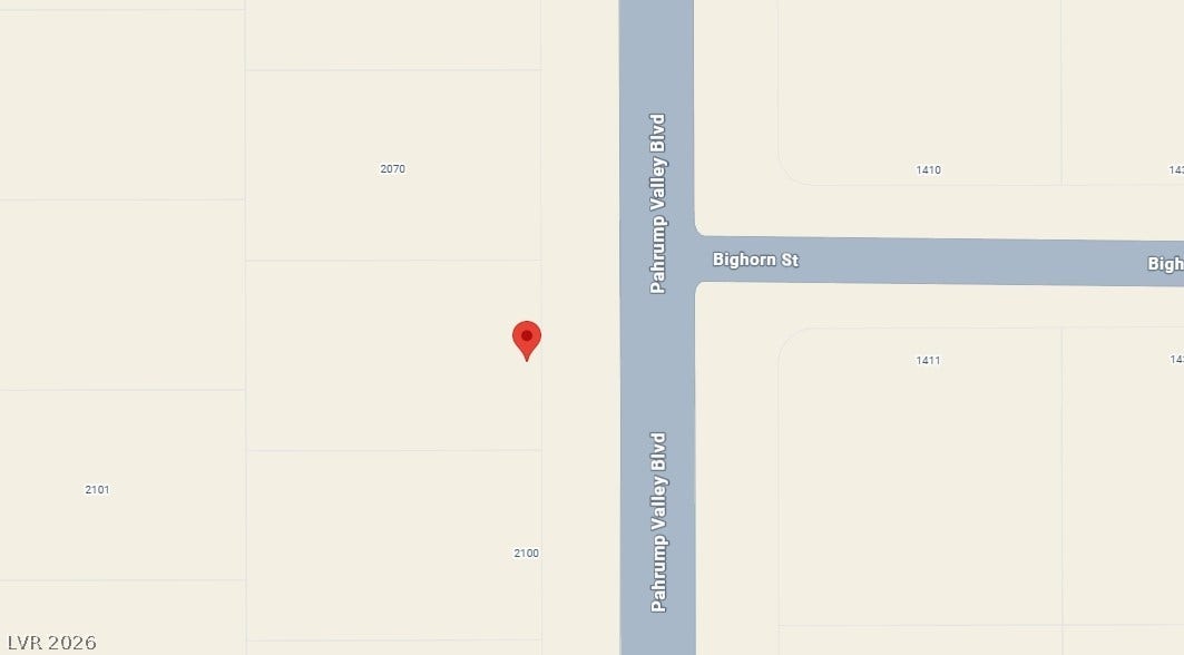 2090 S Pahrump Valley Boulevard, Pahrump, NV 89048 An interactive map highlights the location of this vacant residential lot.