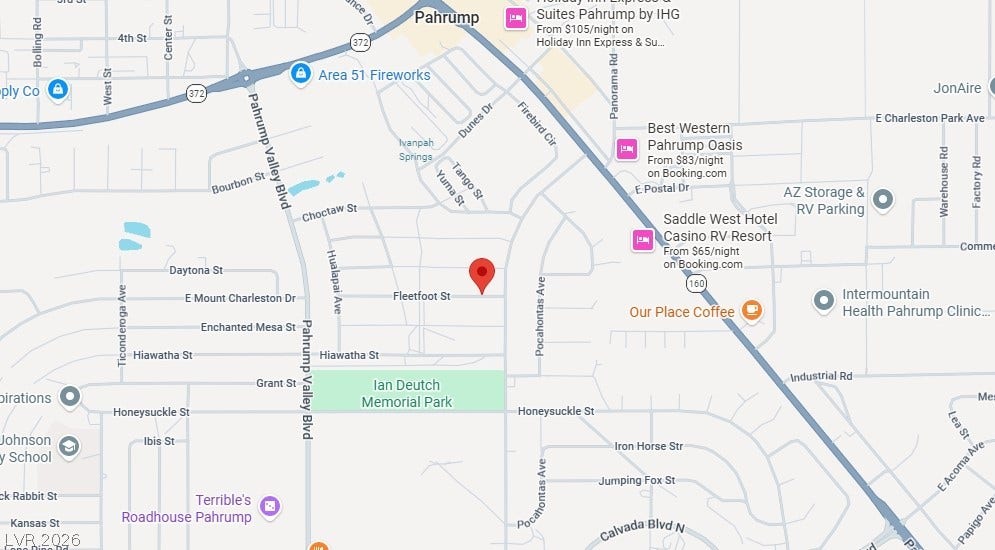 An interactive map highlights the central location of this property within the surrounding community.