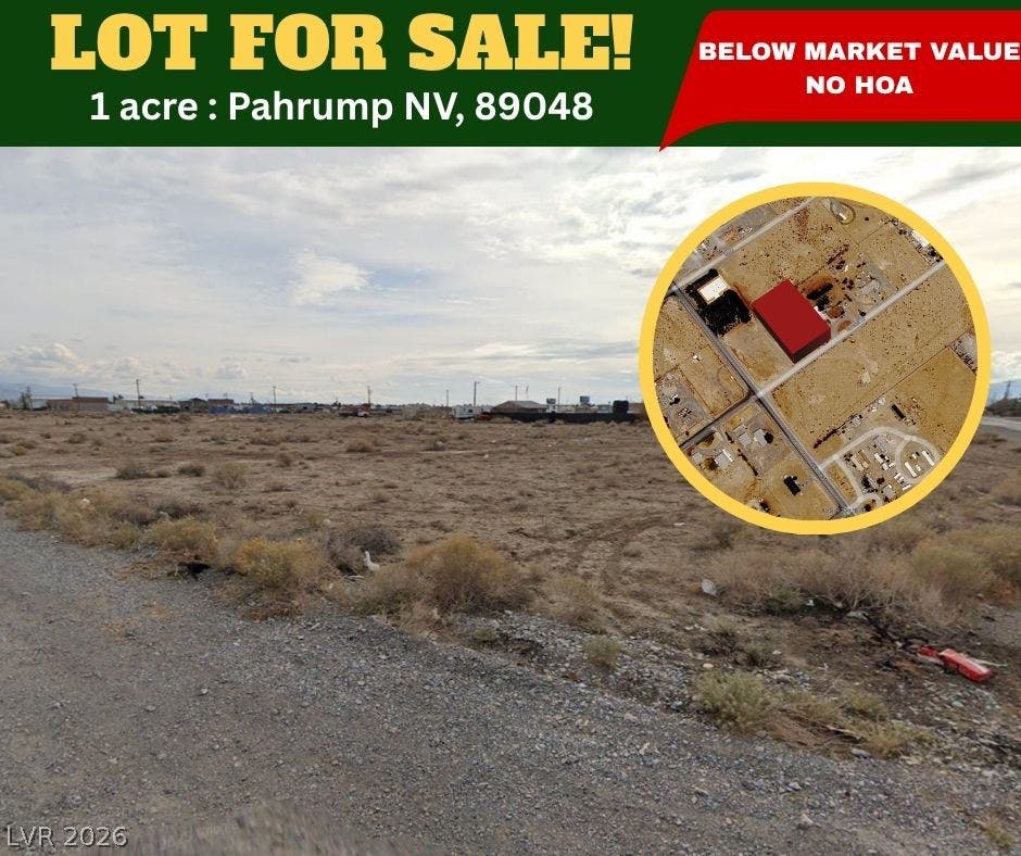 950 Vondell Drive, Pahrump, NV 89048 Level desert terrain offers a blank canvas for future development under open skies.