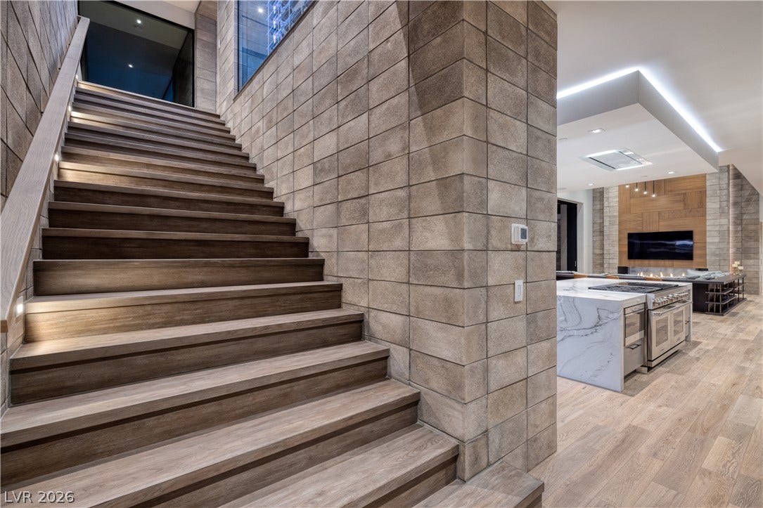 10 Sunrise Beach Circle, Henderson, NV 89011 Solid plank walnut flooring and stairs