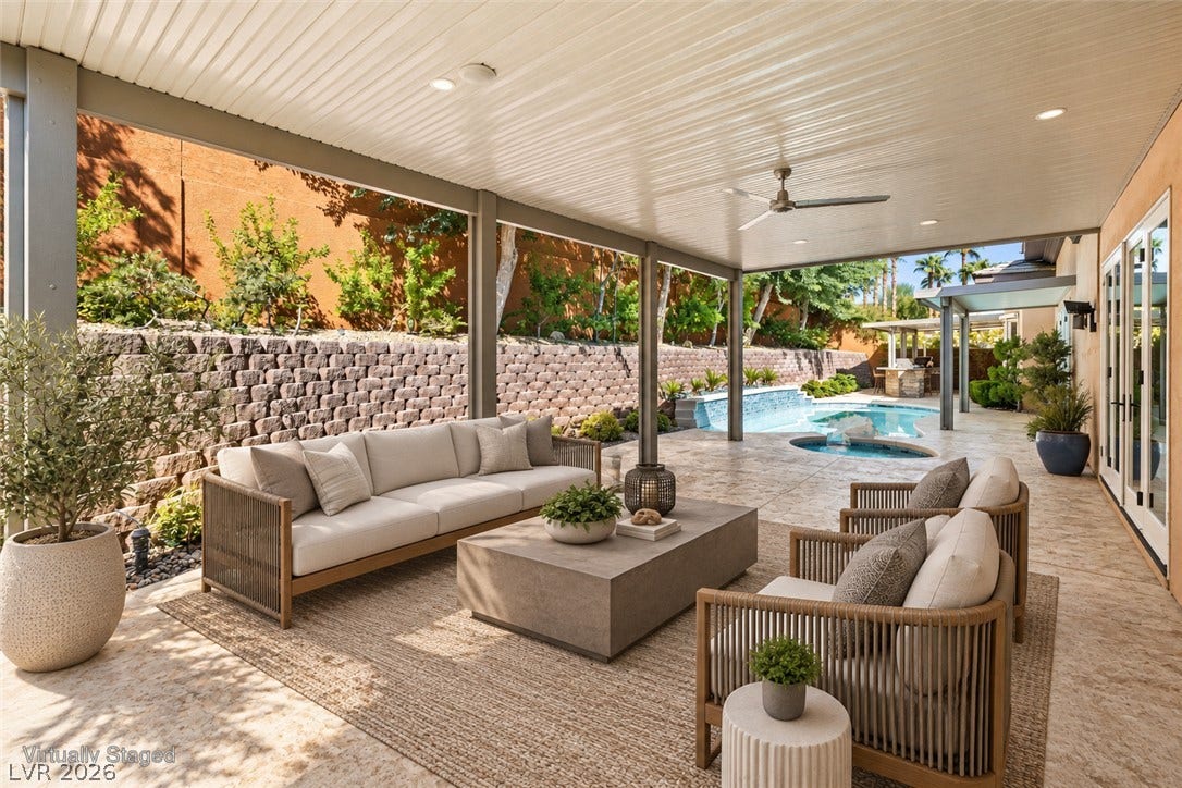 1517 Marbella Ridge Court, Las Vegas, NV 89117 Virtually staged back patio