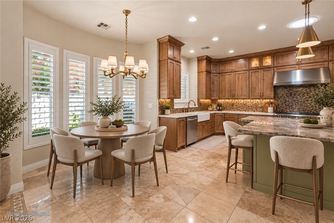 1517 Marbella Ridge Court, Las Vegas, NV 89117 Virtually staged kitchen/dinning