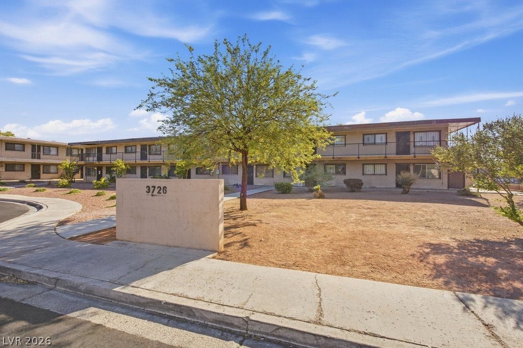 3726 Hazelwood Street, #14, Las Vegas, NV 89119 An all 2-story condo residential building in a cul-de-sac with additional parking.