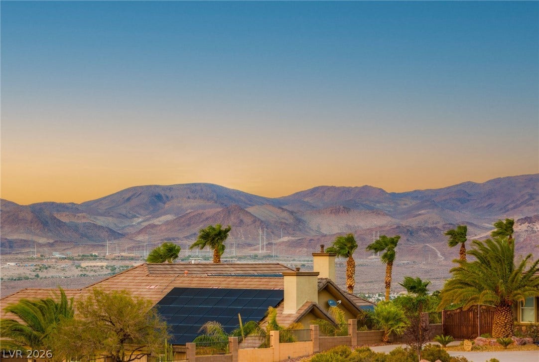 324 Wanda Road, Henderson, NV 89002 Dramatic mountain vistas frame this neighborhood setting beneath clear desert skies.