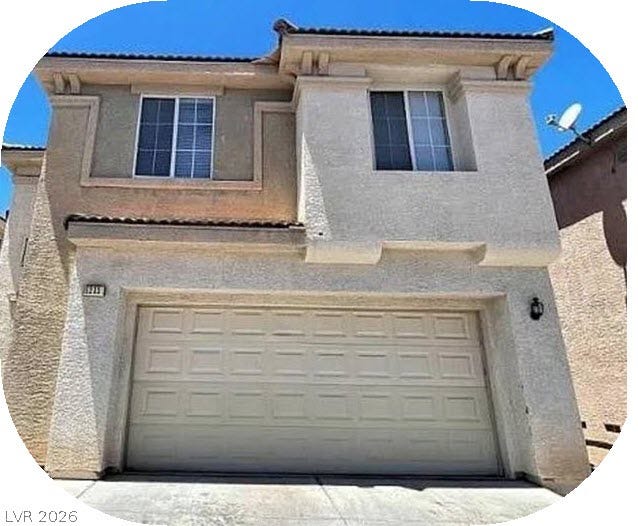 5213 Castle Butte Court, North Las Vegas, NV 89031 Clean lines and classic stucco detail the facade of this two-story home.