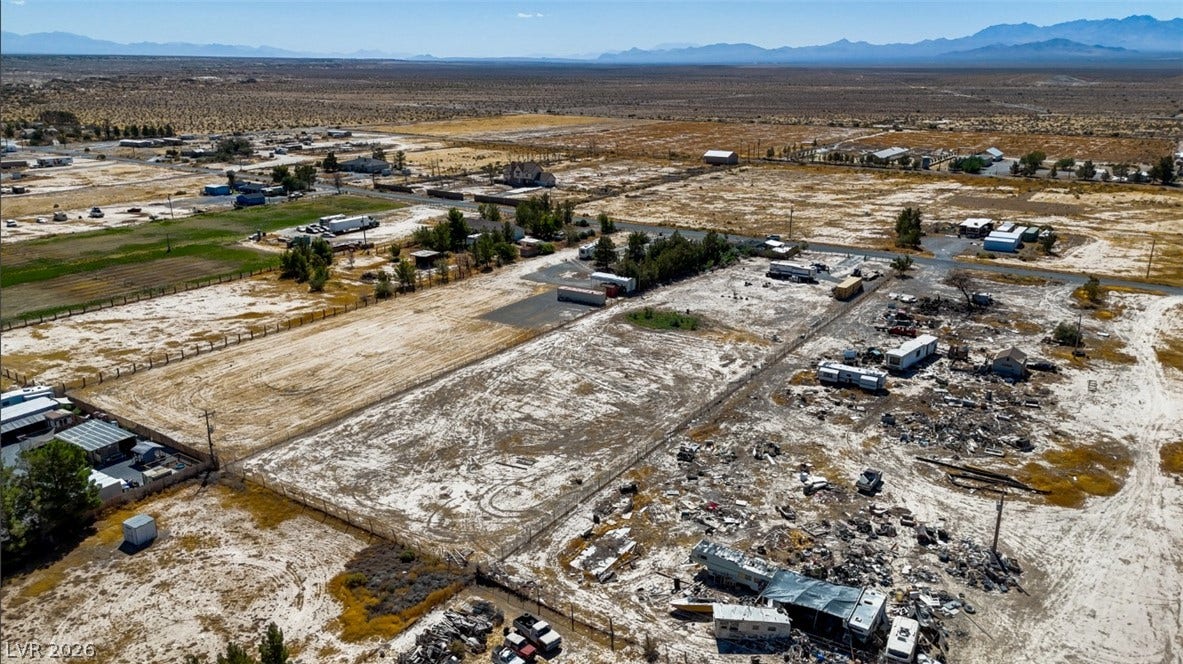 3160 Wall Street, Pahrump, NV 89061 An expansive desert landscape offers distant mountain views and vast open spaces.