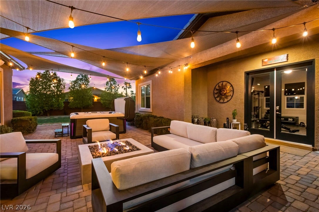 327 Castle Wynd Avenue, Las Vegas, NV 89183 Private courtyard, access from casita, front door, and primary bath