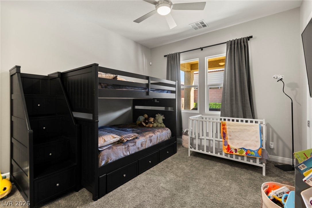 327 Castle Wynd Avenue, Las Vegas, NV 89183 Bedroom 3 with walk in closet