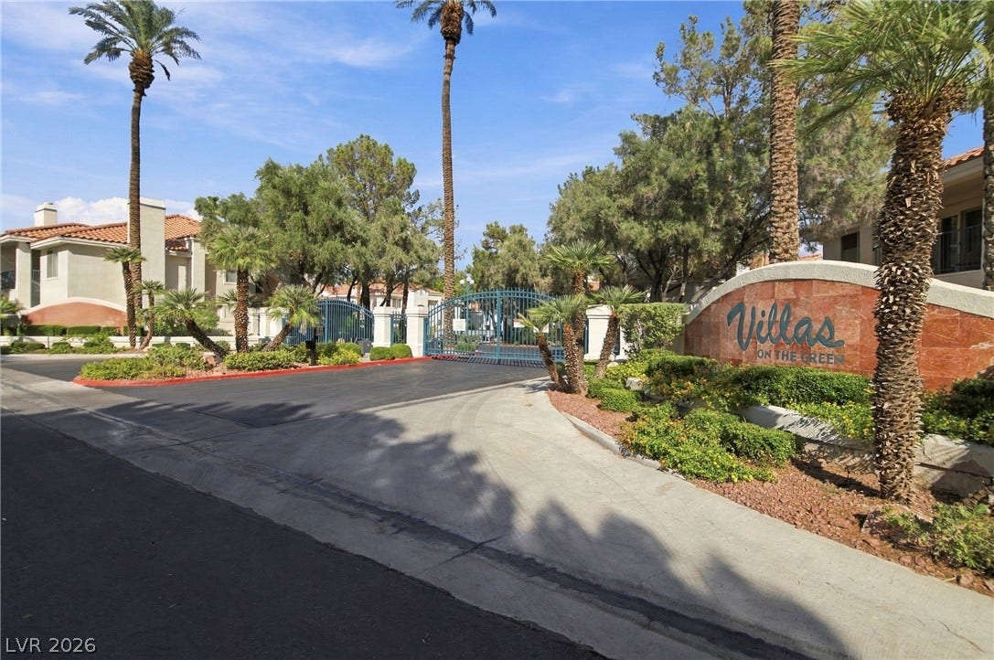A secure gated entrance welcomes residents to this beautifully landscaped community.