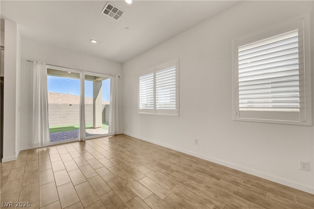 108 Barkset Way, Henderson, NV 89011 Dining Area with Sliding Glass doors to Backyard