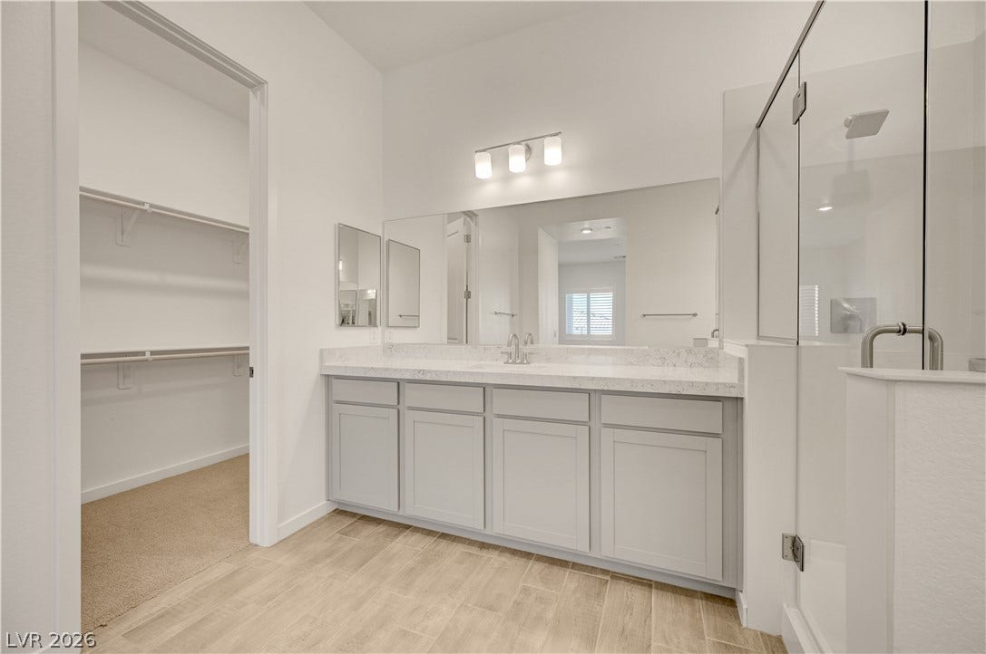 108 Barkset Way, Henderson, NV 89011 Primary Bathroom with Double Vanities/Sinks