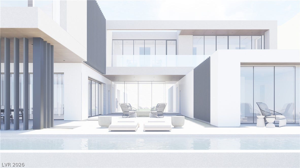 5 Chisel Crest Court, Henderson, NV 89012 *COMPUTER RENDERING - VIRTUALLY STAGED
Striking contemporary architecture integrates seamless indoor-outdoor transitions beside a sparkling swimming pool.