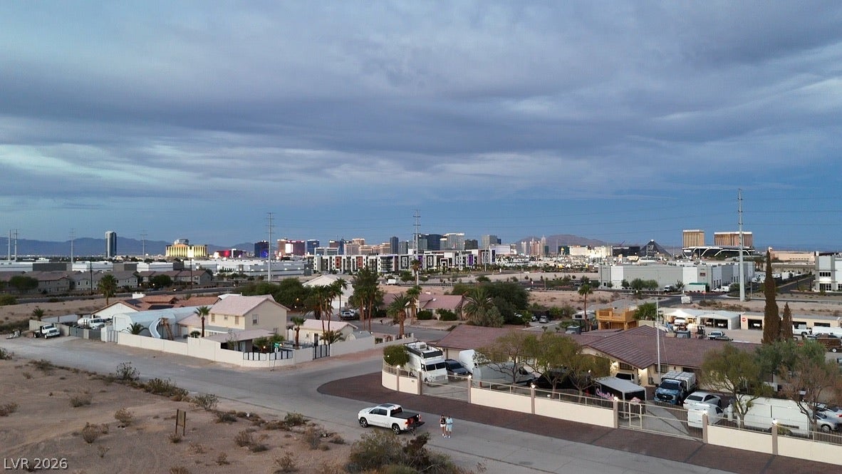 Mohawk, Las Vegas, NV 89118 Distant city skyline views stretch across the horizon beyond the quiet neighborhood streets.