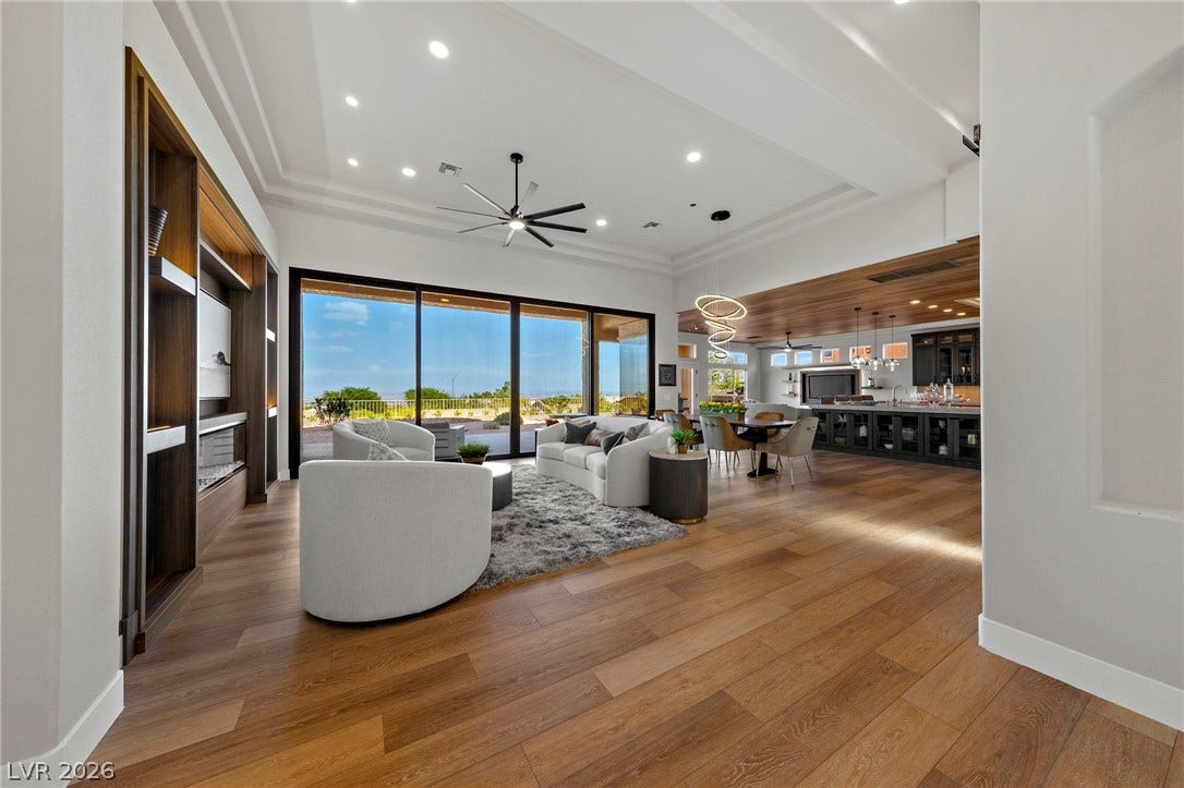 Great Room Shot with Nothing but Desert Blue Sky for a Back Drop.....