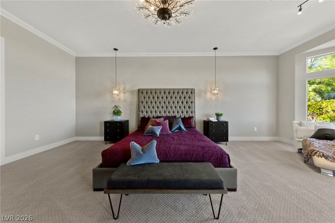 Straight On View of the Master Bed....