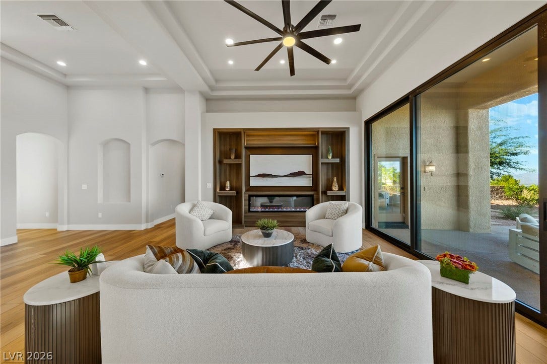 Straight On View of Custom Built Entertainment Center...