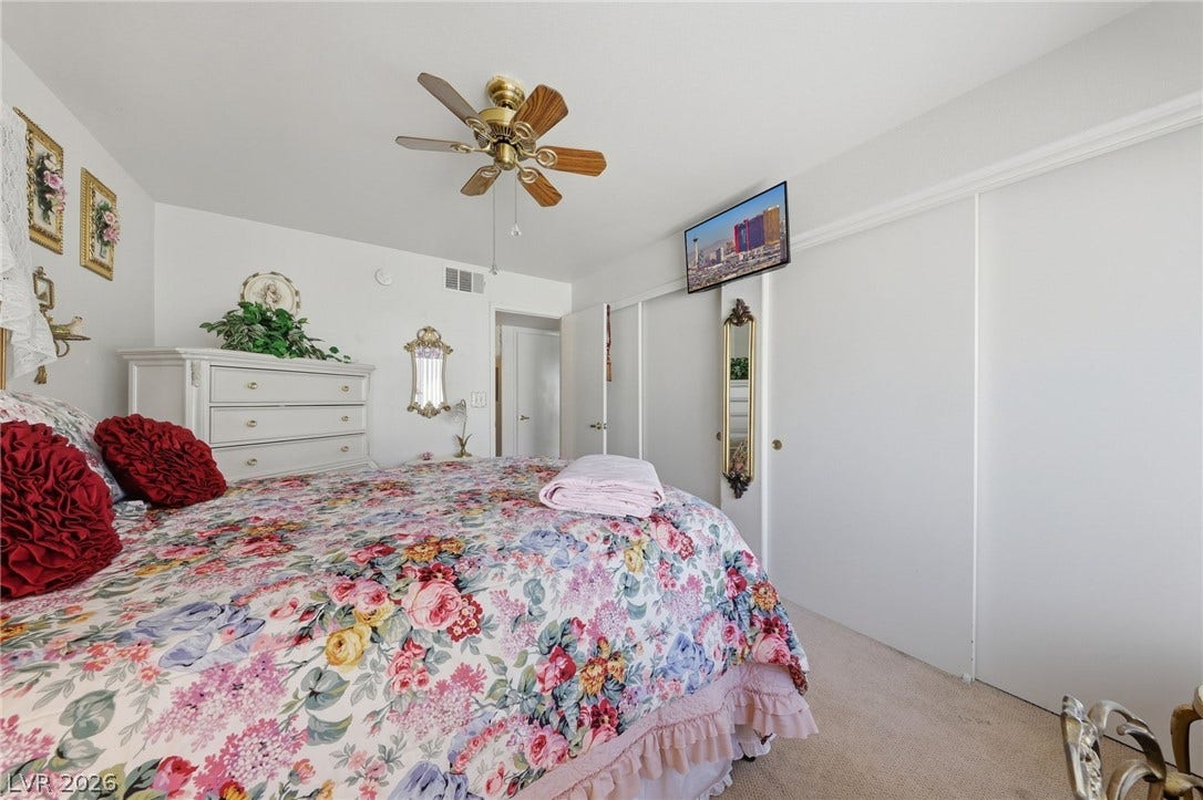 Bedroom #2 with ample closet space.
