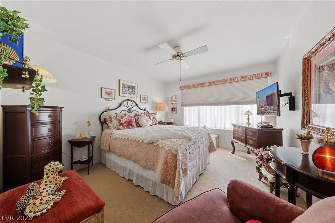 Oversized primary bedroom.
