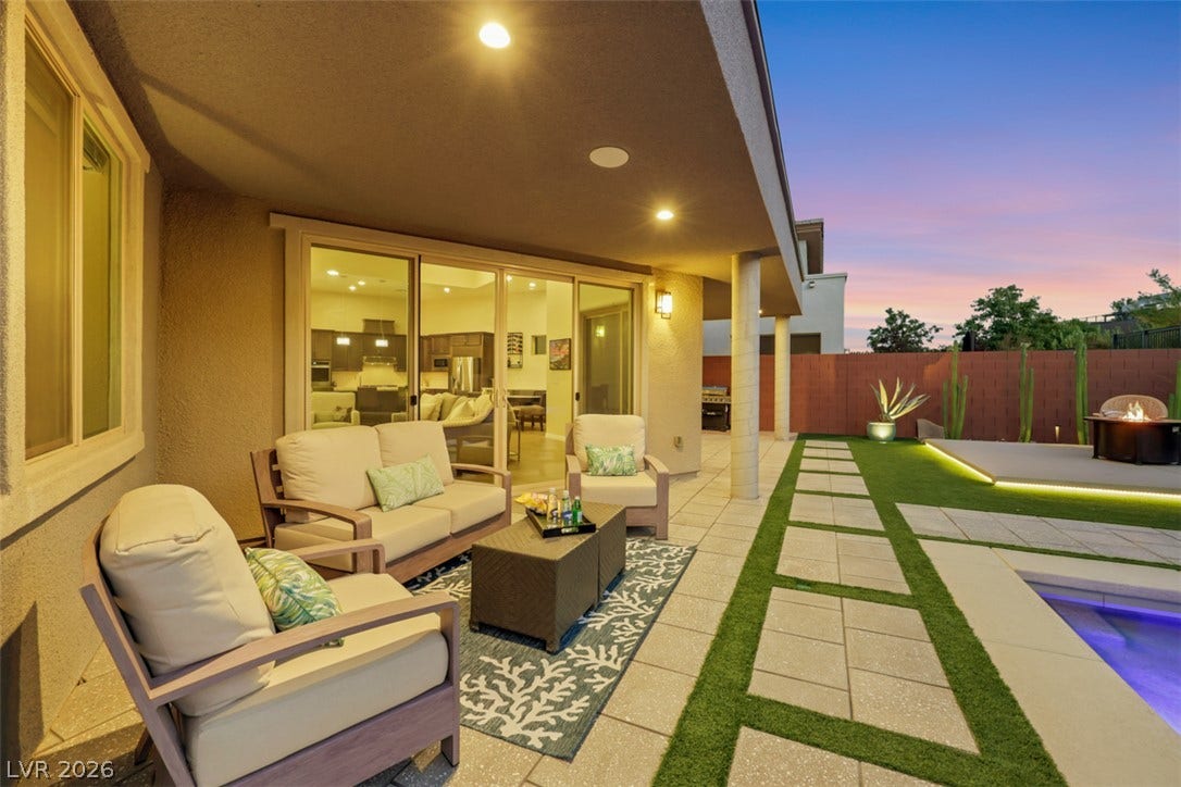 Covered pool side  terrace.