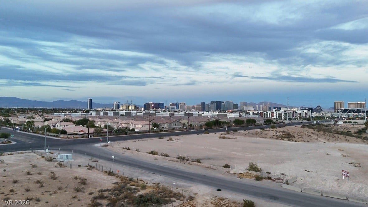 Lindell, Las Vegas, NV 89118 Distant city skyline views stretch across the desert landscape under a wide open sky.