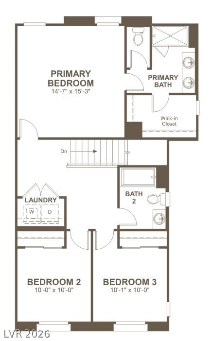 10073 Matt Ferrell Street, Las Vegas, NV 89183 An intuitive second-floor layout maximizes space, featuring a private primary suite and upper-level laundry.
