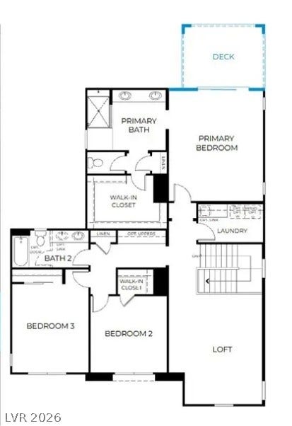 797 Longdale Street, Henderson, NV 89011 A detailed layout illustrates the functional flow and spacious design of the upper level.