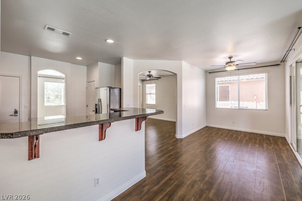 8132 Pink Desert Street, North Las Vegas, NV 89085 The kitchen offers a breakfast bar. This bar is able to seat 4 people.