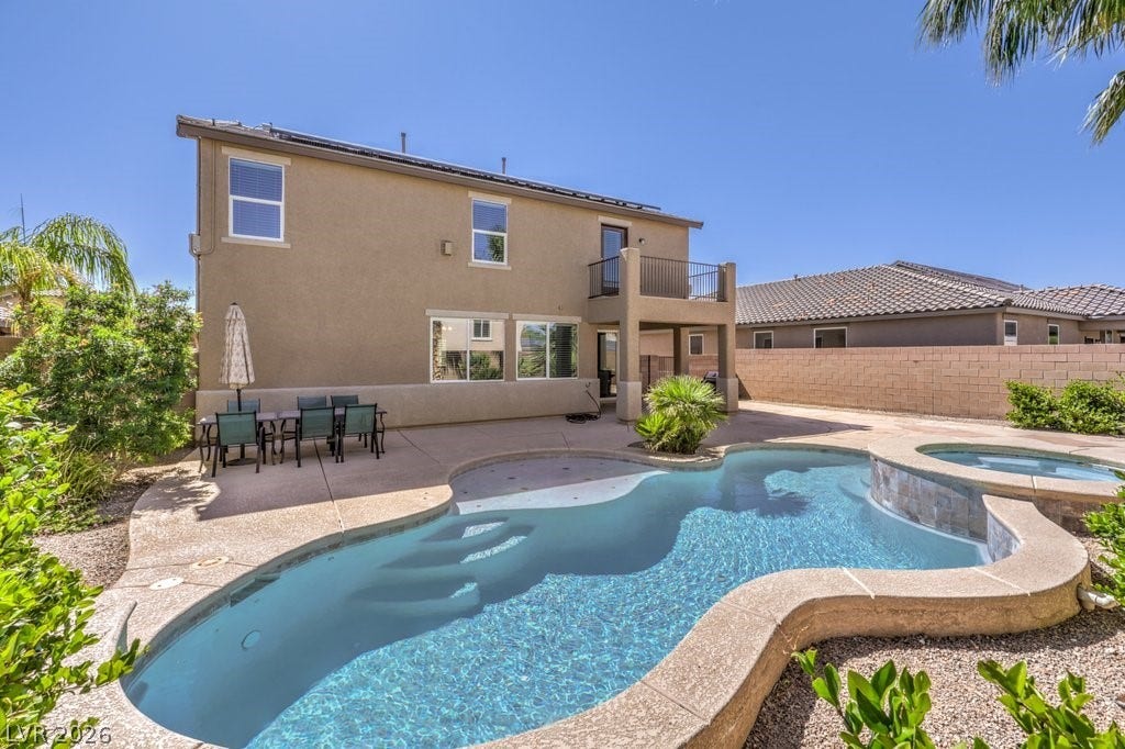 8132 Pink Desert Street, North Las Vegas, NV 89085 This pool is perfect for relaxation and outdoor entertaining.