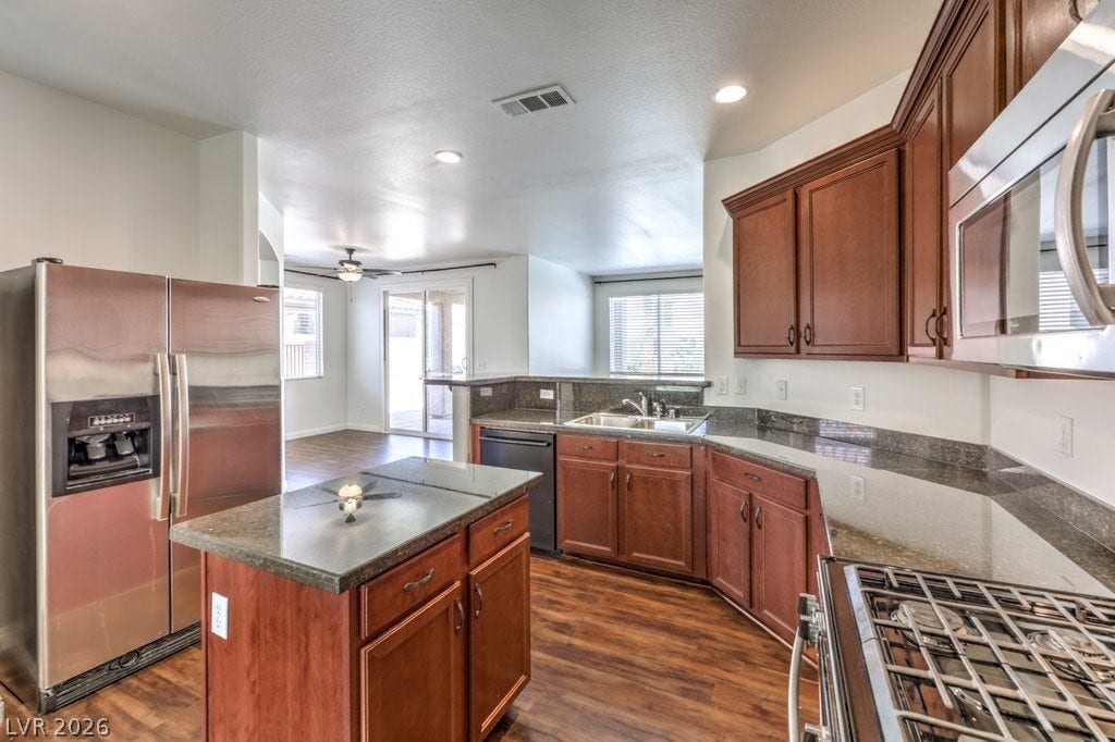 8132 Pink Desert Street, North Las Vegas, NV 89085 All of the appliances are sleek stainless steel.