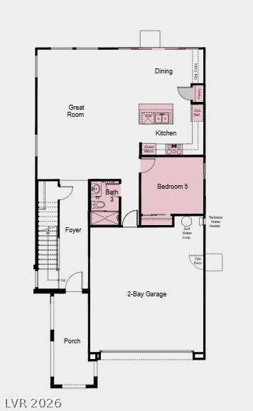 44 Via Montoro, Henderson, NV 89011 Additional Highlights Include: 12' center meet sliding glass door, bed 4 and bath 3 on main, and gourmet kitchen.