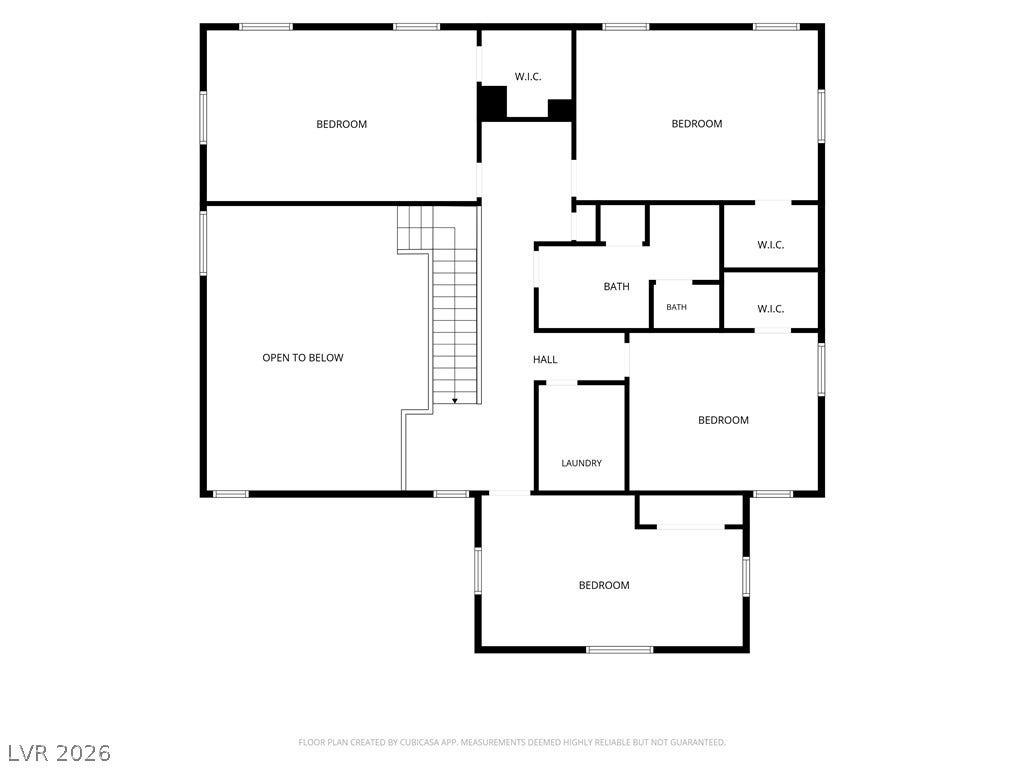 4871 Lionesse Court, Las Vegas, NV 89130 An organized upper level layout displays multiple bedrooms and walk-in closets.