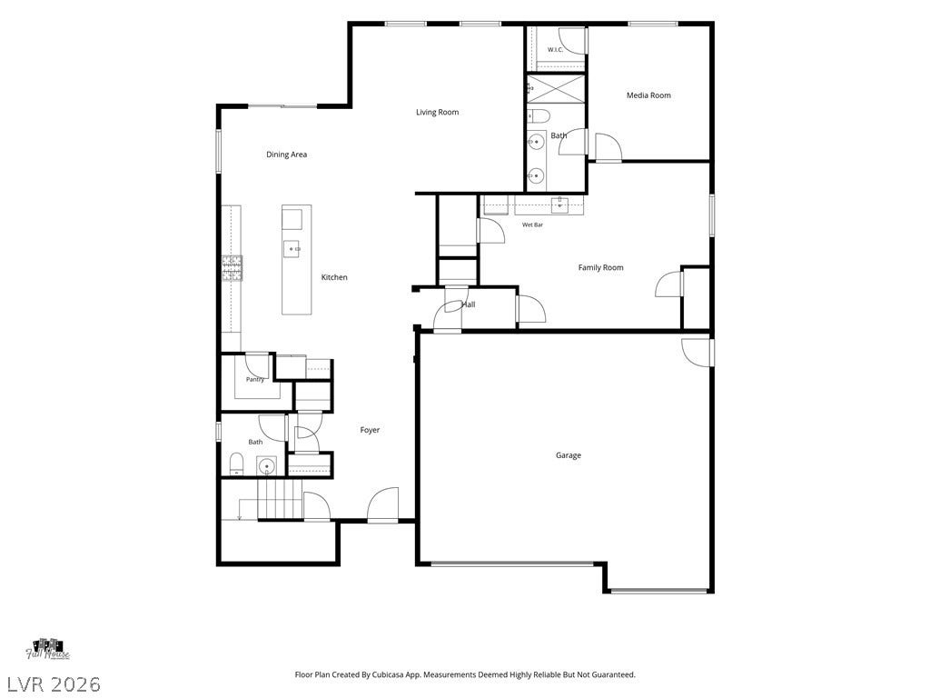 A detailed layout map displays the flow and spatial arrangement of this home.