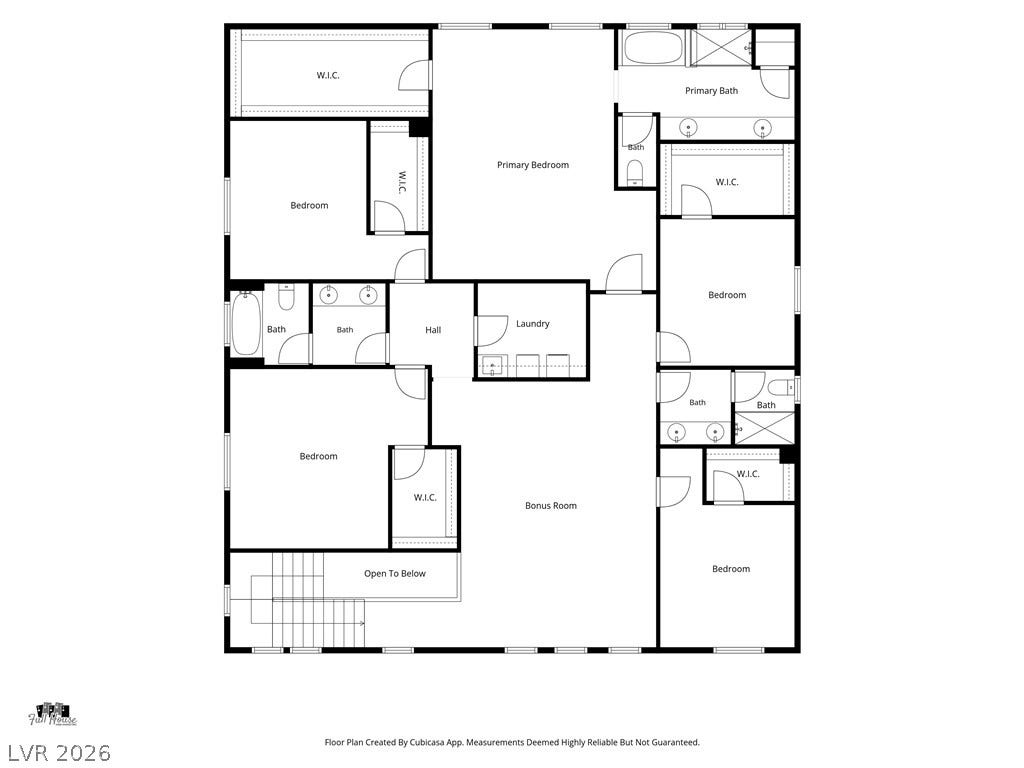 A detailed layout illustrates the functional second level with multiple bedrooms and bathrooms.