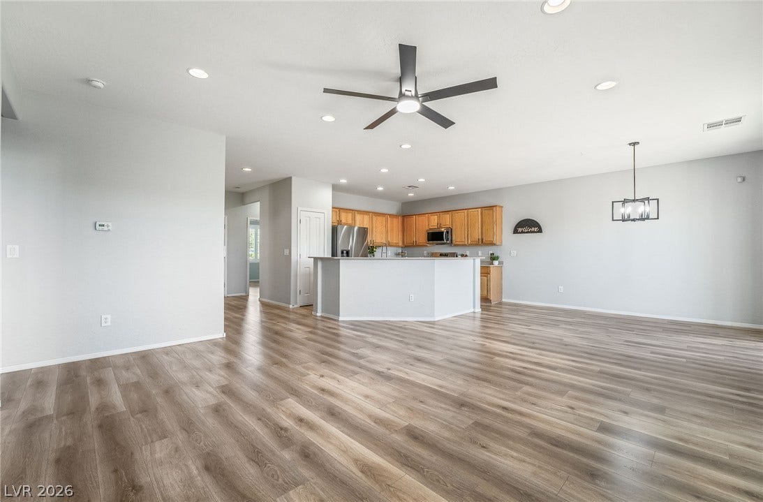Open floor plan offering an easy flow throughout the living spaces
