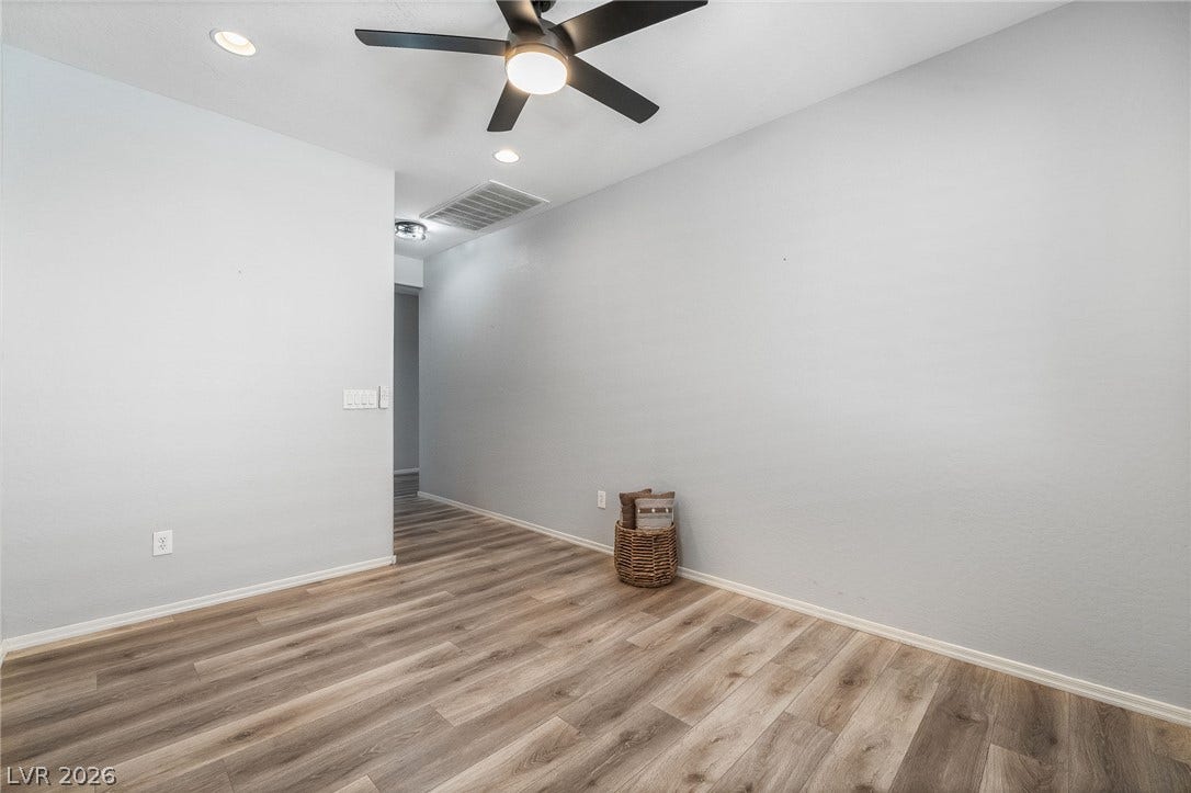 Office separate from the bedrooms offering privacy