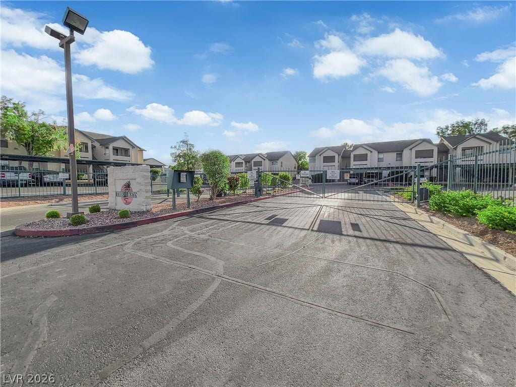 5111 Lindell Road, #202, Las Vegas, NV 89118 Secure gated access provides peace of mind at the entrance to this residential community.