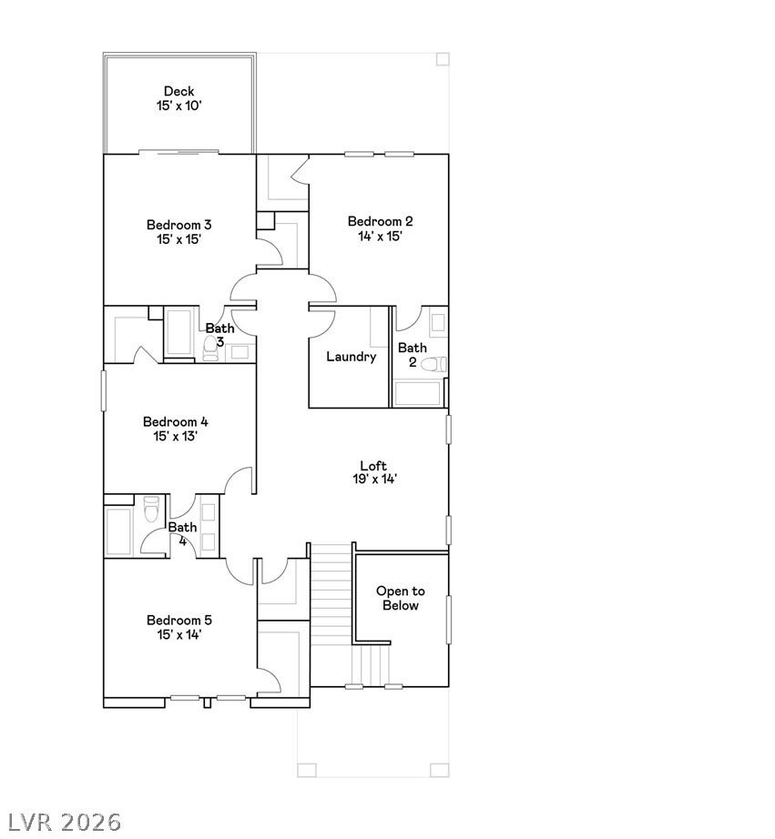 11829 Mimicking Song Lane, Las Vegas, NV 89138 A detailed layout illustrates the functional flow and room dimensions of the upper-level living spaces.