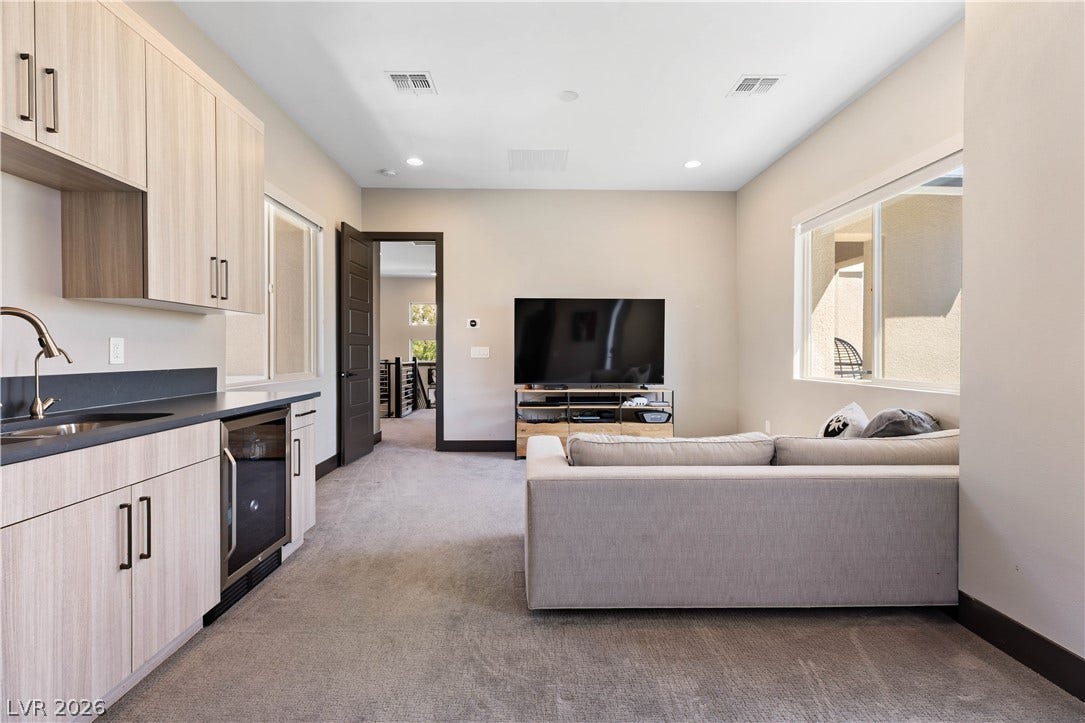 2999 The Peaks Lane, Las Vegas, NV 89138 Upstairs with private entrance Next-Gen with kitchenette, living room and a full bedroom with en-suite bathroom.