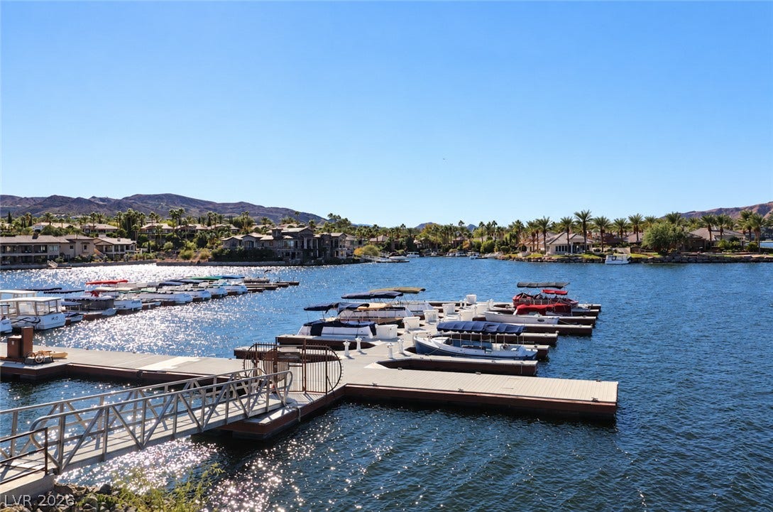 10 Caminito Amore, Henderson, NV 89011 Private community docks offer direct water access under clear blue desert skies.
