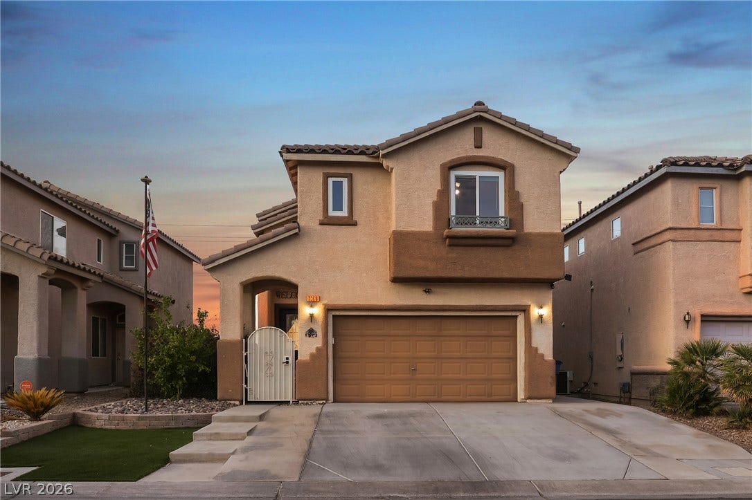 7066 Shimmering Avenue, Henderson, NV 89011 Extended driveway for extra parking of vehicles.