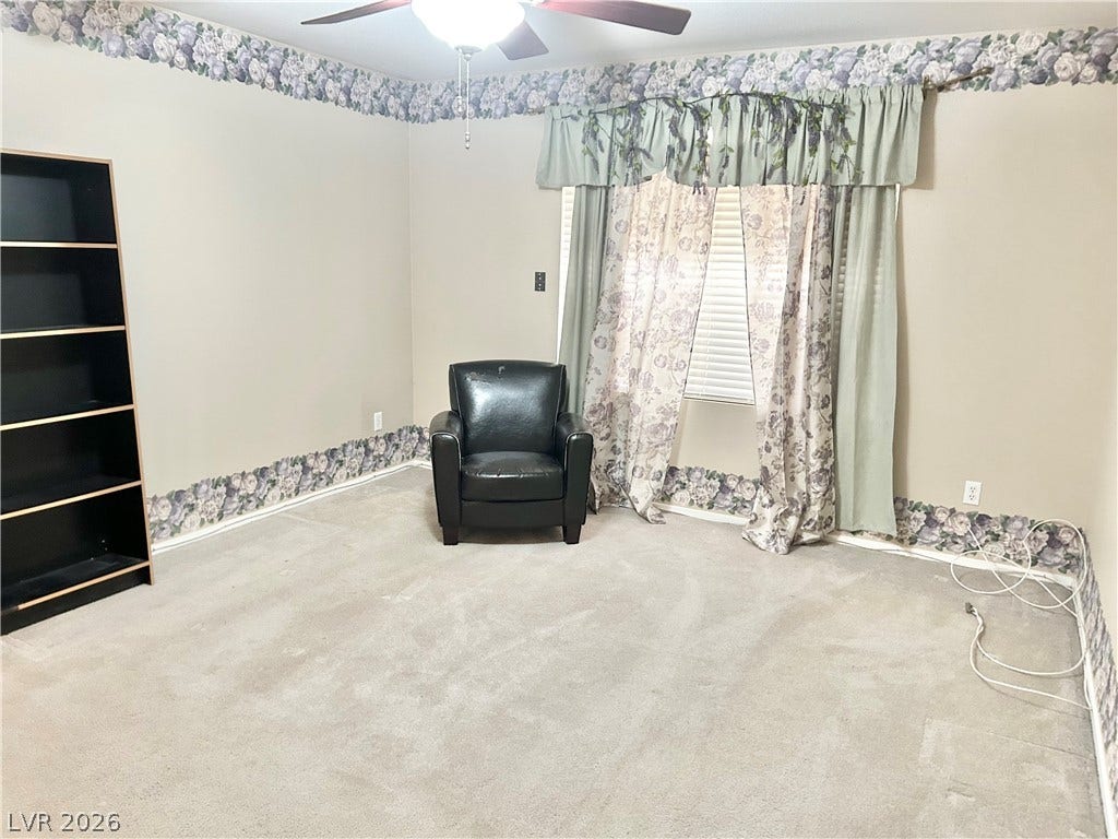 5518 Ramirez Street, North Las Vegas, NV 89031 large primary bedroom with ceiling fan